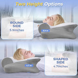SAHEYER Nekkussen 2 in 1 Ergonomisch neksteunkussen en nekrolkussen Orthopedisch kussen voor zijslapers Memory Foam kussen voor zijslapers Rug- en buikorthopedische nekkussens Naty Shop