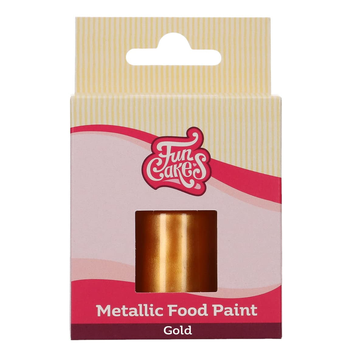 Funcakes Gold Metallic Food Paint: Creëer metallic effecten op fondant, marsepein, gumpaste, royal icing en koekjes. 100% eetbaar, Halal, geschikt voor vegetariërs en veganisten. 30 ml.