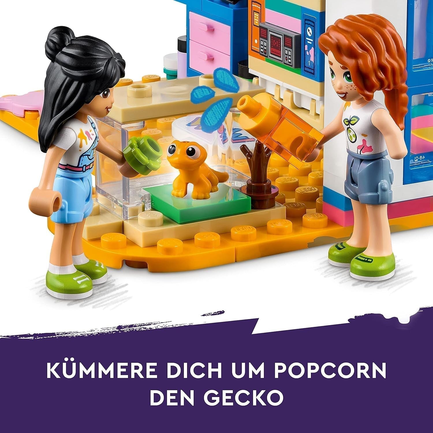 LEGO 41739 Friends Liann's kamer, minispeelgoed met kunstthema, kleine collectie cadeau met minipoppen van Liann, herfst en huisdier 2023-serie Bouwsets Bekijk de LEGO-Store