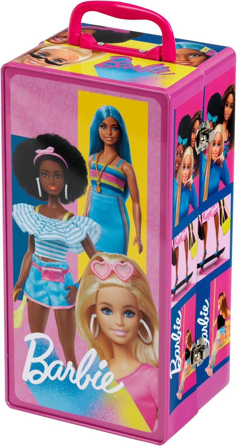 Theo Klein 5801 Barbie-kledingkast met kledingroedes en vakken, speelgoed voor kinderen vanaf 3 jaar, inclusief accessoires, meerkleurig