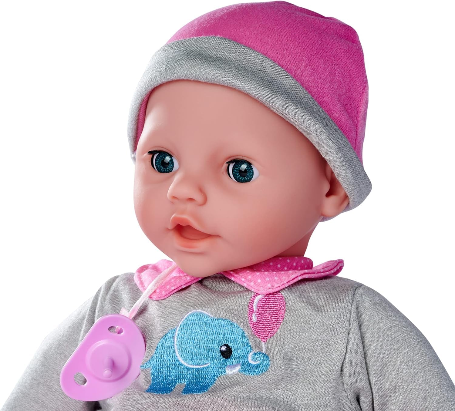 Simba 105140066 - Laura Interactieve, zachte pop met slaapogen, babbelt tijdens het bewegen, drinkt uit de fles en slaapt, 40cm, pop vanaf 2 jaar Naty Shop Dolls