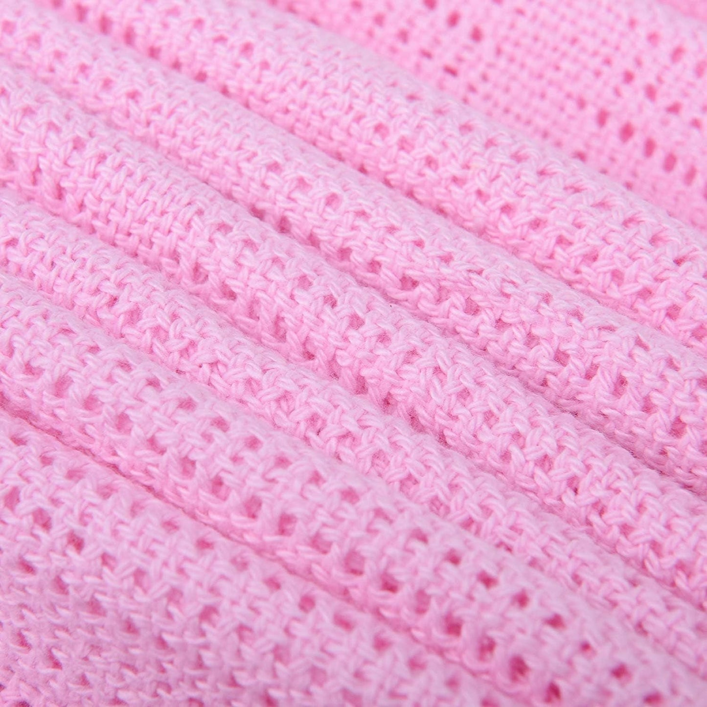 Familiebeddengoed Roze Cellulaire Deken voor Tweepersoonsbed, Katoen, Grote Sprei, Omkeerbaar, Lichtgewicht, Thermisch, Zacht, Traditioneel Cellulaire Deken, 230 X 230 cm Dekbedden en dekbedden Naty Shop