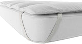 Italiaans beddengoed Elegante gewatteerde topper, wit, tweepersoonsdekbedden en dekbedden Naty Shop