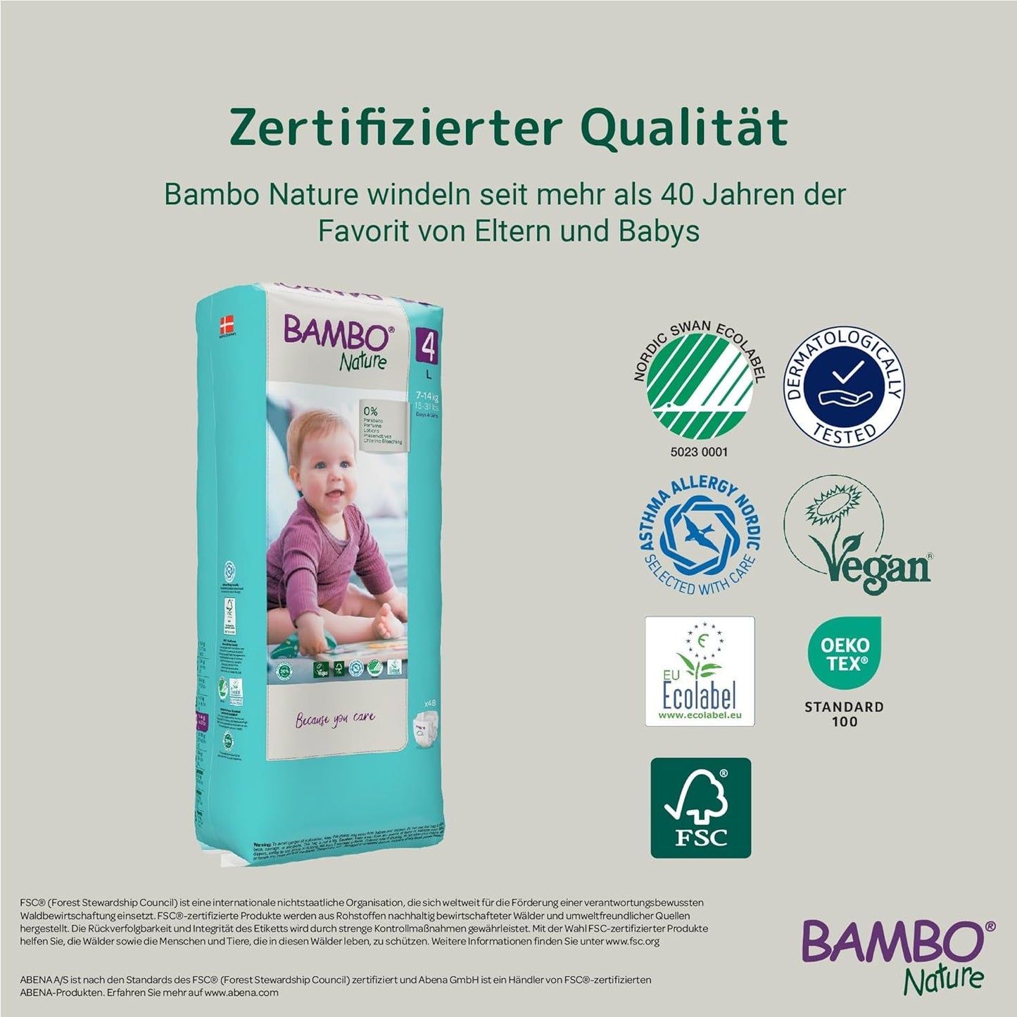 Bambo Nature babyluiers, maat 4 (7-14 kg) - 48 stuks. Premium luiers met verbeterde lekbescherming | Ultiem comfort en vrijheid voor actieve kinderen | Dermatologisch geteste luiers