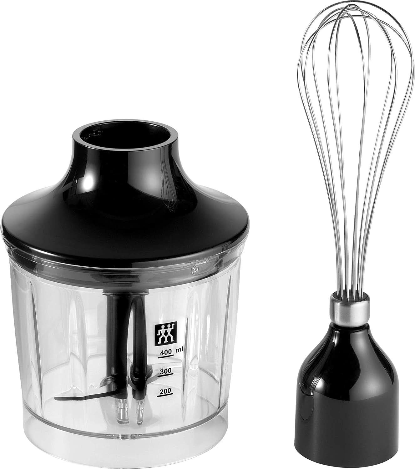 ZWILLING Zubehör-Set Für Standmixer, 2-Teilig: Zerkleinerer-Aufsatz U. Schneebesen-Aufsatz, Edelstahl/Schwarz Keukenmachines en mixers Naty Shop