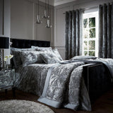 Catherine Lansfield - Tweepersoonssprei van gebroken fluweel - polyester, polyester, zilver, 53 x 23 x 53 cm Catherine Lansfield bedden en dekens