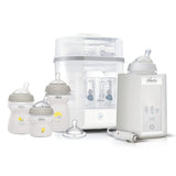 Chicco modulaire sterilisator met droogfunctie, babyflessensterilisator, bijtring en fopspeen met auto-stop, magnetronbestendig, geschikt voor het steriliseren van maximaal 6 flessen van 330 ml