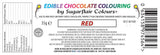 Voedingskleurstof Sugarflair Chocolate Voedingskleurstof voor rode chocolade - Gekleurde biologische cacaoboter, chocoladekleuring voor het kleuren van chocolade, pralines - 35g