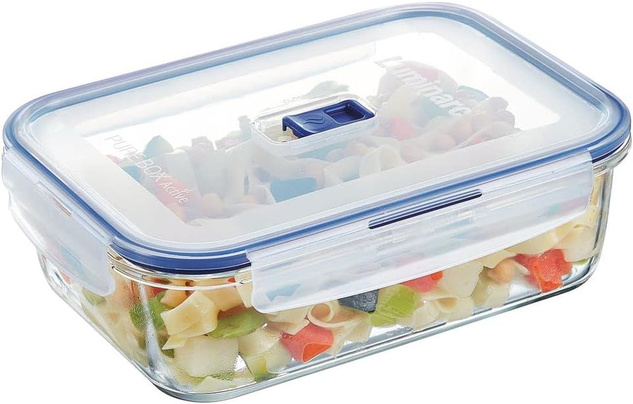 Pure Box Actieve Rechthoekige Hermetico Containers - 197cl Bicolor Voedselbewaardozen Naty Shop