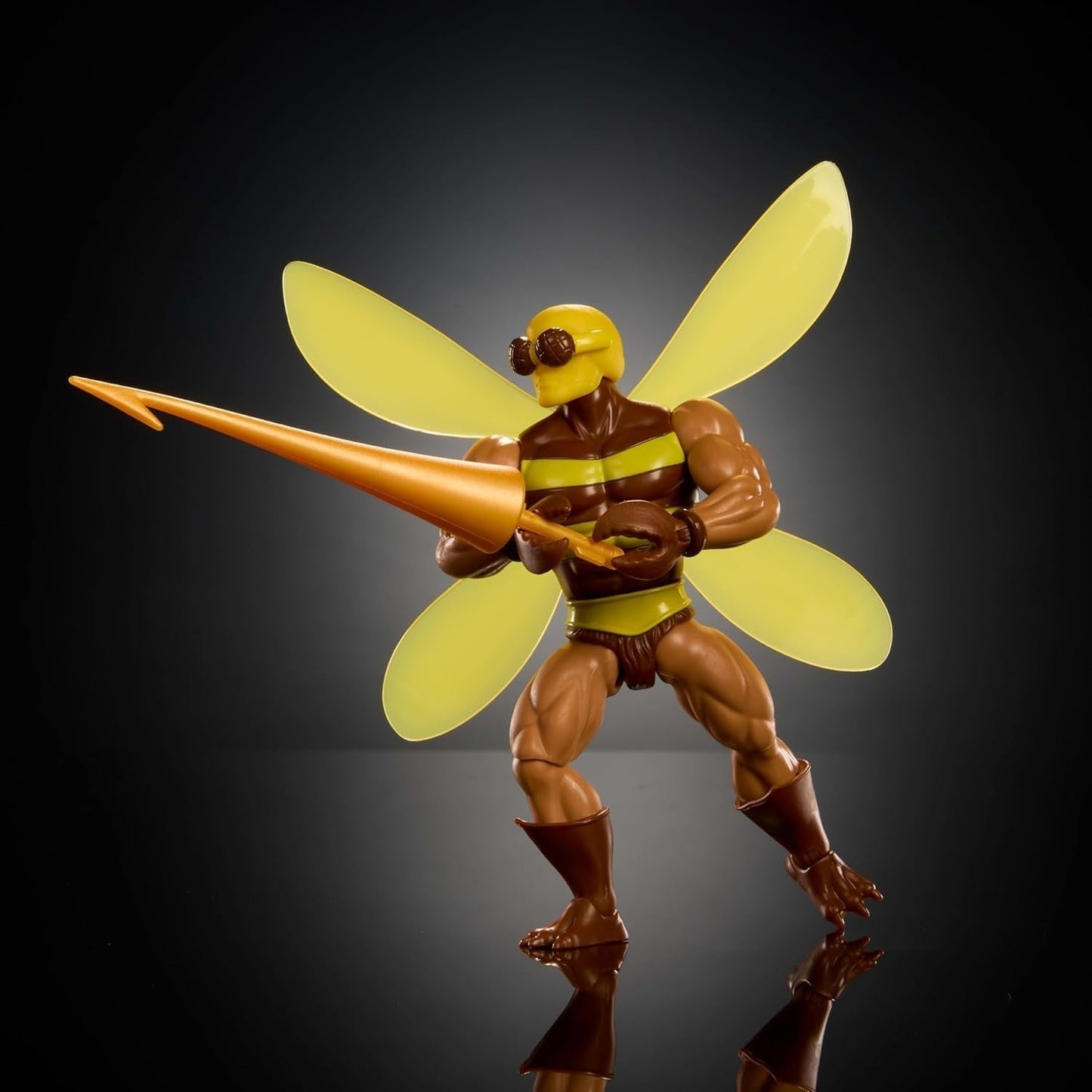 Masters of the Universe Origins Action Figure Buzz-Off uit de tekenfilmcollectie, ongeveer 14 cm groot, uit de tv uit de jaren 80, Bee Leader met vleugels en bril met speer, JBM88 Actiefiguren Naty Shop