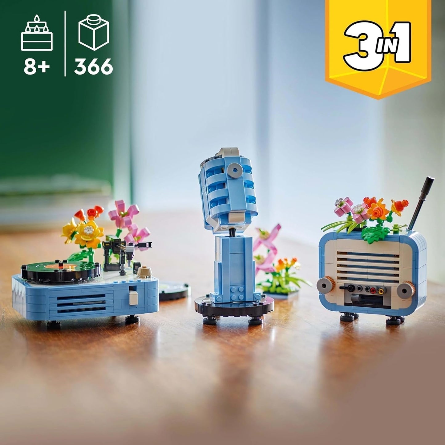 LEGO Creator 3In1 discspeler met bloemen - speelgoed om te bouwen tot radio of microfoon - muzikaal speelgoed voor kinderen - creatief cadeau-idee voor meisjes en jongens vanaf 8 jaar 31172 Bouwsets Besuche den LEGO-Store
