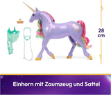 Wildstar Unicorn van Unicorn Academy - 28 cm grote originele Sophia eenhoorn uit de Netflix-serie met echte manen en staart, afneembaar hoofdstel, zadel en borstel, voor kinderen vanaf 4 jaar