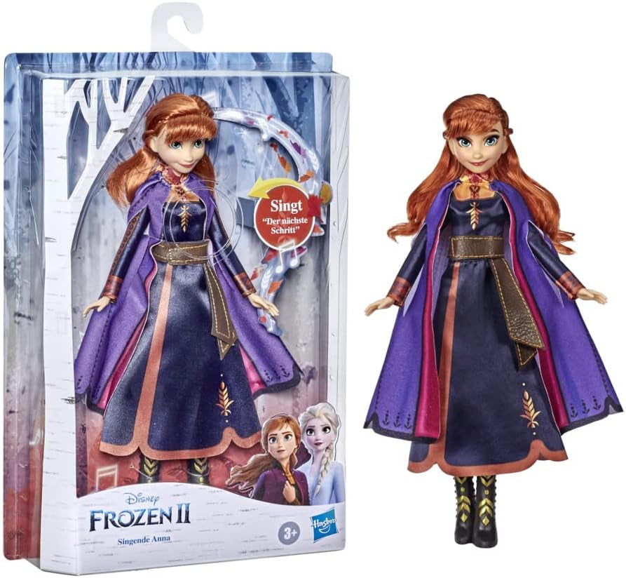 Hasbro Ice Queen zingende Anna muziekpop in paarse jurk voor Disney's The Ice Queen 2 speelgoed voor 3 jaar oud 57237830 Veelkleurige poppen Naty Shop