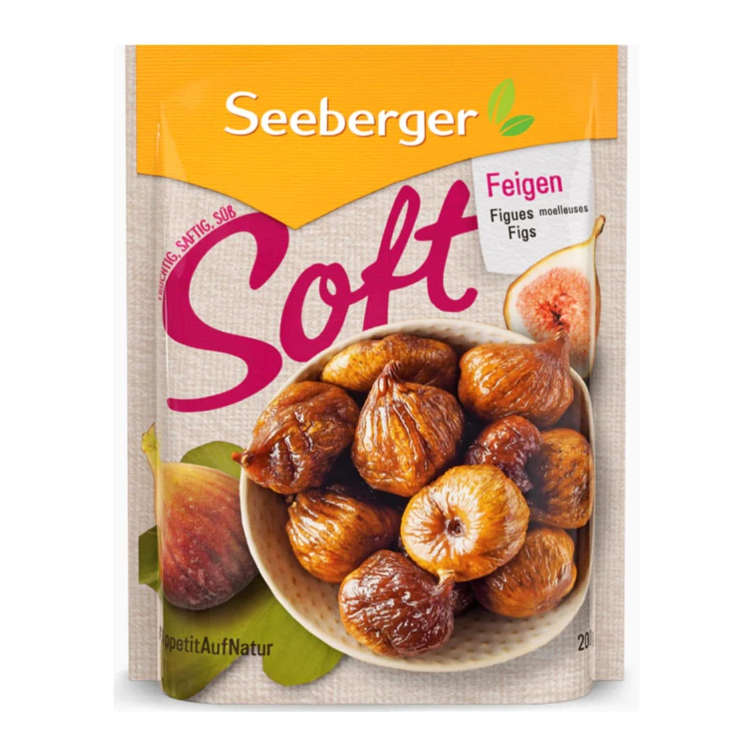 Seeberger Zachte, honingzoete bergvijgen met steenvlees - voor voedingsbewuste fijnproevers, 13 x 200 gram Naty Shop Gedehydrateerde producten