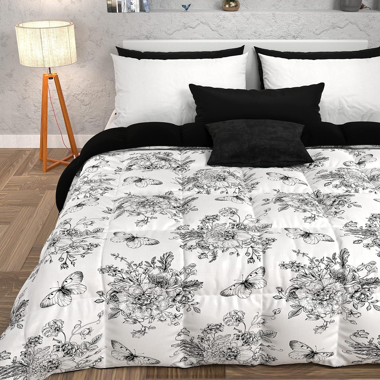 PETTI Artigiani Italiani - Winterquilt, Winterquilt, Eenvoudige quilt, Dubbelzijdig, Monocolor en digitaal printen, 100% hypoallergene microvezel, Made in Italy