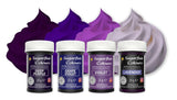 Sugarflair Pasta Kleurstof Paars Set van 4 Pasta Kleurstof Fondant Marsepein Suikerpasta Botercrème en meer: ​​Paars, Lavendel, Druifpaars, Dieppaars - Set van 4