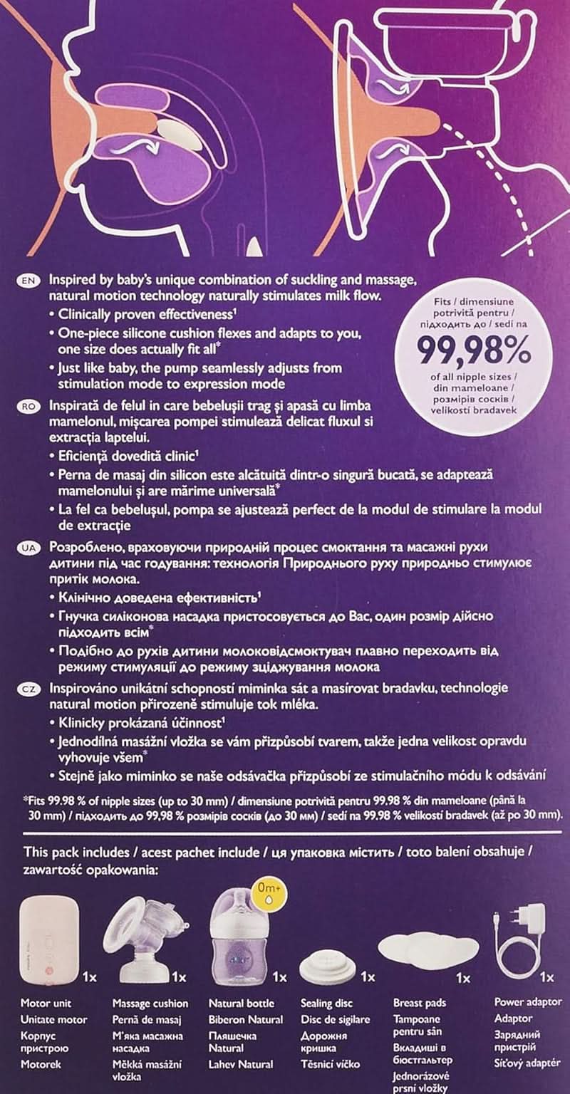 Philips Avent elektrische borstkolf (model SCF395/11) Accessoires Voeding en borstvoeding Bebe Naty Shop