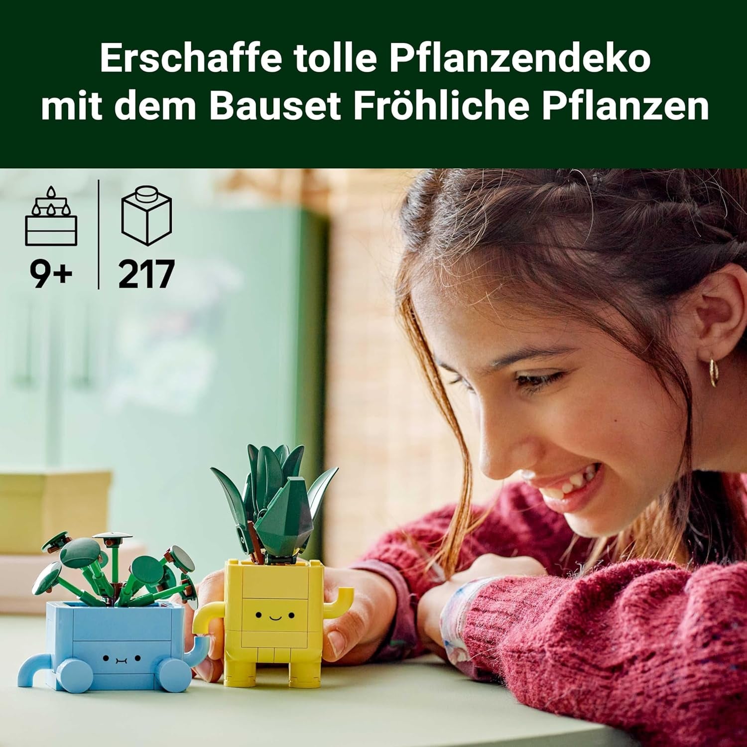 LEGO Botanicals Happy Plants - DIY-set voor kinderen met 2 kunstbloemen en 2 kleurrijke bloempotten met cartoongezichten - Cadeau-idee voor meisjes vanaf 9 jaar - 10349 Besuche bouwsets in LEGO-Store