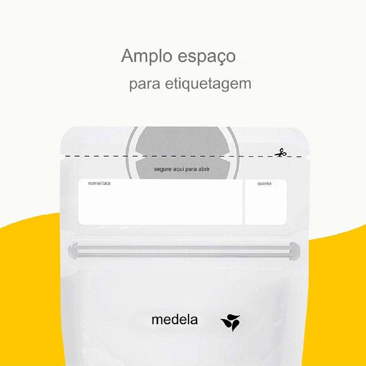 Medela moedermelkbewaarzakjes 25 stuks, ca. 200 ml, wit (Spaanse versie) Voedings- en borstvoedingsaccessoires Bebe Naty Shop