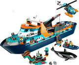 LEGO City Poolonderzoeksschip, grote drijvende speelgoedboot met helikopter, opblaasbare boot, Rov-onderzeeër, Vikingwrak, 7 minifiguren en orkafiguur, cadeau voor kinderen vanaf 7 jaar 60368 Bouwsets Besuche in LEGO-Store