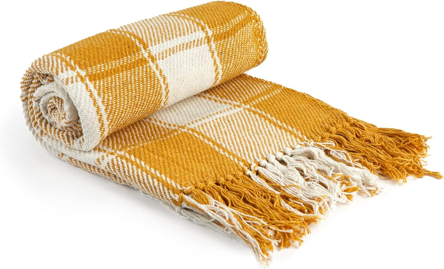 Frisco plaid, Gerecycled katoen, Traditioneel, Plaid, Voor stoel, bank, bank, plaid, deken, Antraciet, 127 X 152 Cm Emma Barclay Bedden en Dekens Oker 70X100" (178X254Cm)