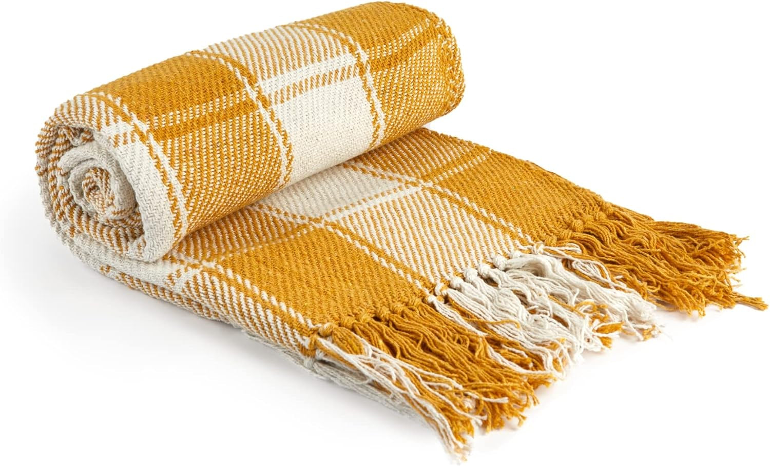 Frisco plaid, Gerecycled katoen, Traditioneel, Plaid, Voor stoel, bank, bank, plaid, deken, Antraciet, 127 X 152 Cm Emma Barclay Bedden en Dekens Oker 70X100" (178X254Cm)