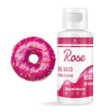 Fettlösliche Lebensmittelfarbe Für Schokolade - 60Ml Olbasis Lebensmittelfarben Für Fondant, Torten Decoratie, Backen - Flüssige Voedselkleuring voor Kakaobutter, Botercrème, Kuchen (Schwarz) Naty Shop Rose