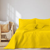 Ameliahome Sprei 170X210 Cm Dubbelzijdige Sprei Ultrasoon Quilten Polyester Ophelia Donkergroen Bedden en Dekens Besuche den AmeliaHome-Store Ophelia Geel 220X240 Cm