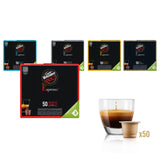 Caffè Vergnano 1882 - Èspresso Kompostierbare Kaffeekapseln, compatibel met Nespresso, Cremoso (romig) - Packung Enthält 50 Kapseln