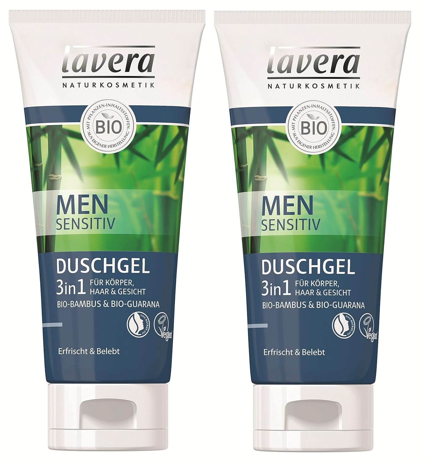 Lavera, Douchegel met biologische bamboe en guarana, 3 in 1, voor huid, haar en gezicht, 200 ml Douche en bad Naty Shop 2