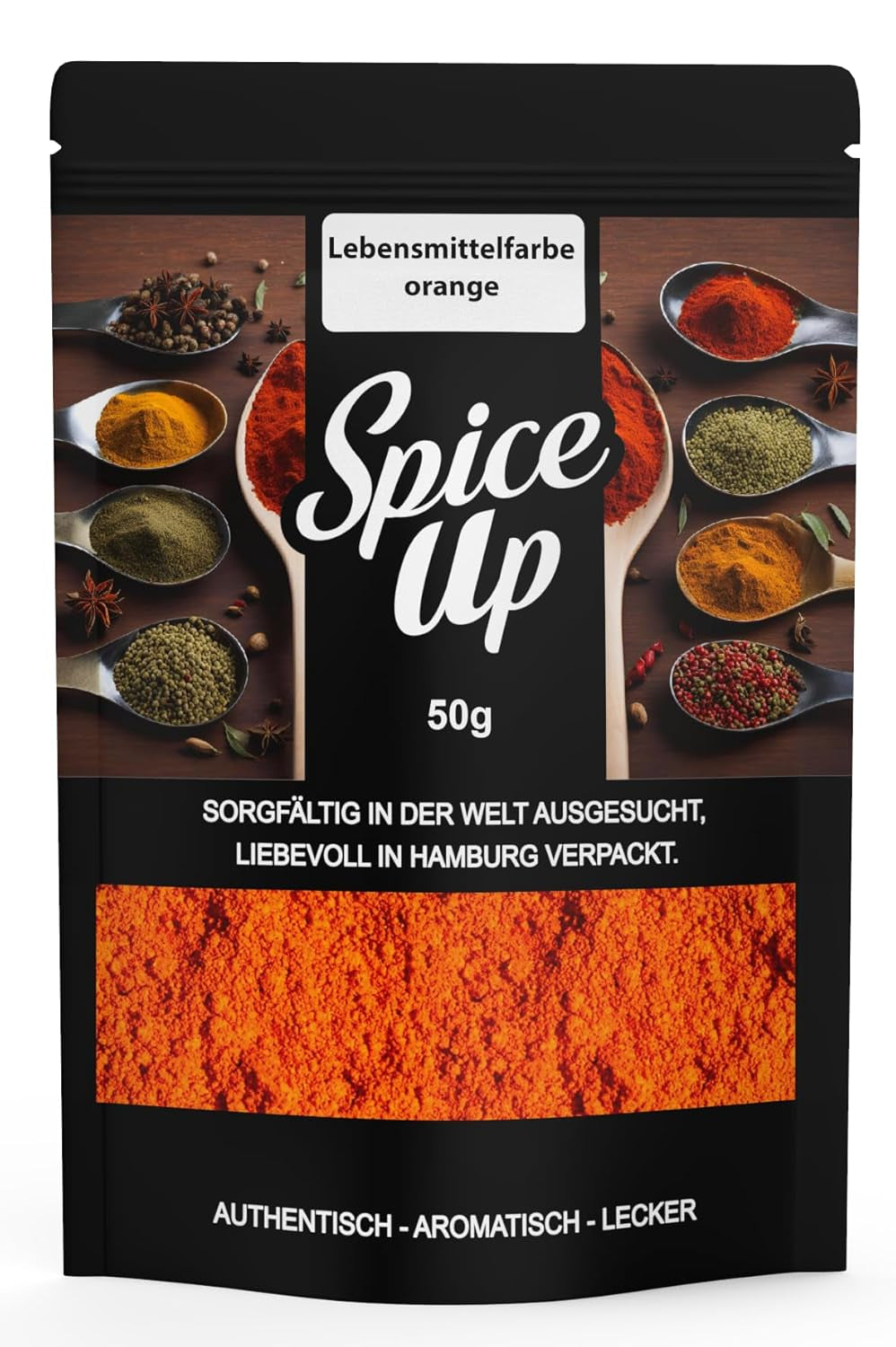 Spice up Oranje kleurstof 50G – Oranje kleurstof 50G – Helder kleurpoeder voor keuken- en bakideeën – Voor desserts, drankjes, curries en creatieve decoraties – Veganistisch en zonder kunstmatige toevoegingen