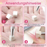 100 Stk Nail Art Schwamm Mit Metallgreifer, Nailart-Zubehör, Baby Boomer, Rendering-Werkzeuge Mit Greifer-Blöcken, Maniküre-Gradient Nail Art Schwamm, voor Pinselset, Nägel, Nageldesign-Zubehör