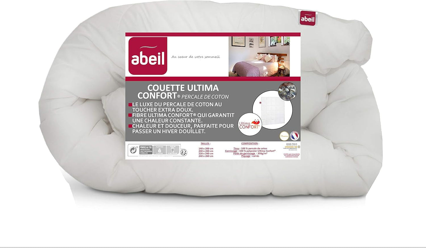 Abeil Premium Ultima Comfort dekbed van perkalkatoen, 200 x 200 cm Dekbedden en dekbedden Naty Shop 200 x 200 cm