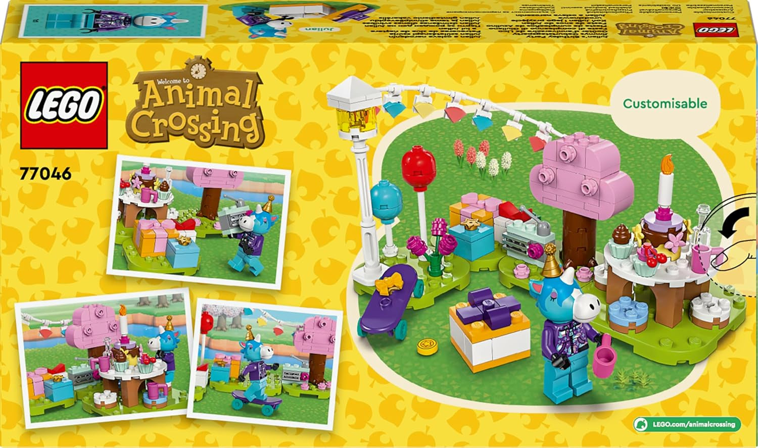 LEGO Animal Crossing Jimmy's verjaardagsfeestje Creatief speelgoed voor kinderen Videogame Paard Dierenset Cadeau voor meisjes en jongens vanaf 6 jaar 77046 Bouwsets