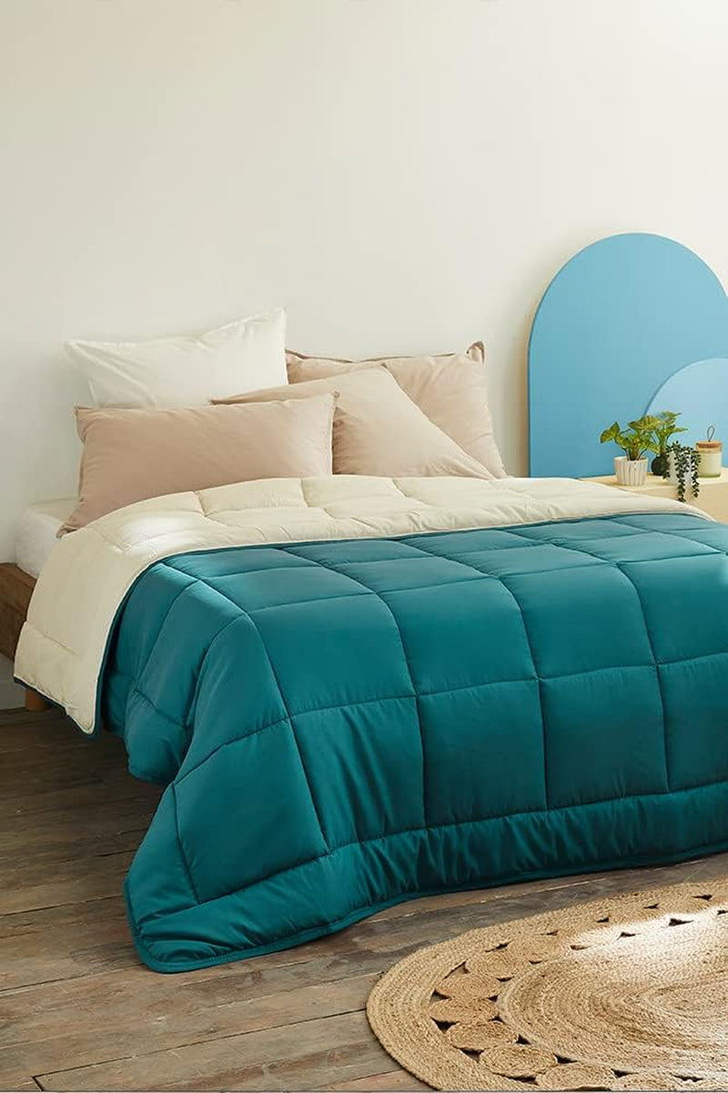 Toison D'Or Cocoon dekbed, pruim/staal, 140 X 200 Cm Dekbedden en dekbedden Naty Shop Peacock Blue/Pebble 240 X 260 Cm