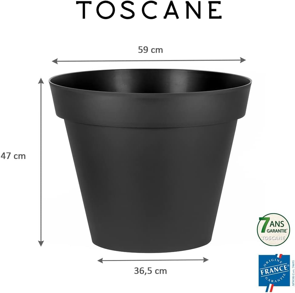 PLASTIC? Plastic bloempot, 76 liter, levendige kleuren, Zen, B 60 cm x H 47 cm