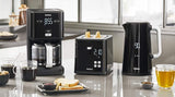 Tefal Smart'n Light espressomachine met timer, espressomachine met programmeerbaar filter 1,25 l, aromafunctie voor intens aroma, warmhoudfunctie, antidruppelen en gemakkelijk schoon te maken, zwart