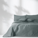 Ameliahome Sprei met pompons 220X240 Cm Dubbelzijdige sprei Ultrasoon Quilten Polyester Meadore Grijs Bedden en Dekens Besuche den AmeliaHome-Store