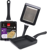 Tamagoyaki pan Inducta, aluminium, zwart, 15X18 Cm Potten en pannen Naty Shop
