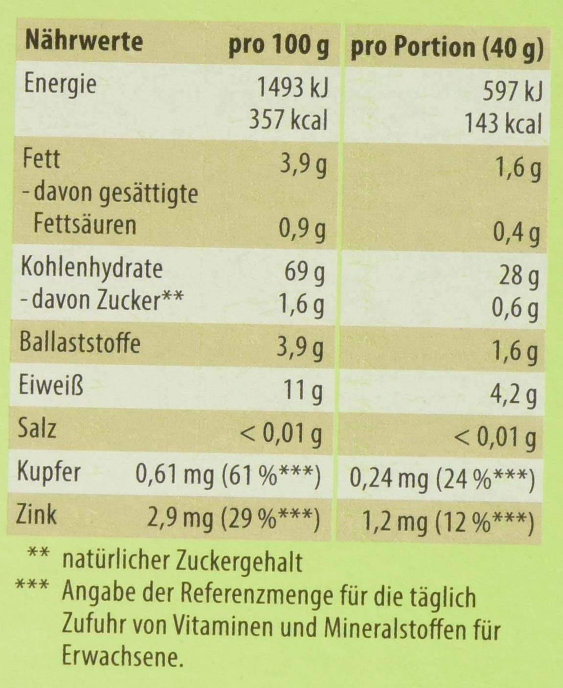 Hirse-Flocken Bio, 6Er-pakket (6 X 400 G) Granen Naty Shop