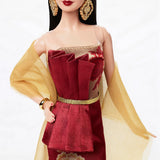 Barbie Signature Nieuwjaarspop in rode jurk met gouden pioenrozencollectie speelgoed JJX83