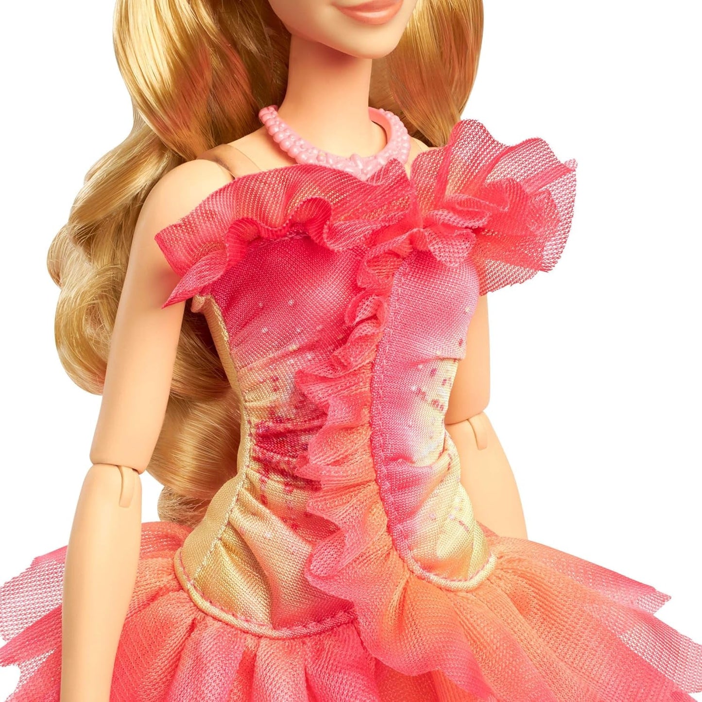 Mattel Wicked Glinda modepop en accessoires met blond haar, verschillende mogelijke poses en afneembare baljurk, HXT63