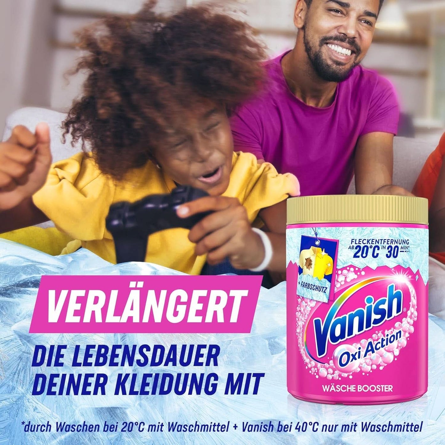 Vanish Oxi Action Poeder Roze - 1,125 Kg - chloorvrij vlekverwijderings- en wasverbeteringspoeder - voor gekleurde was Wasmiddelen Naty Shop