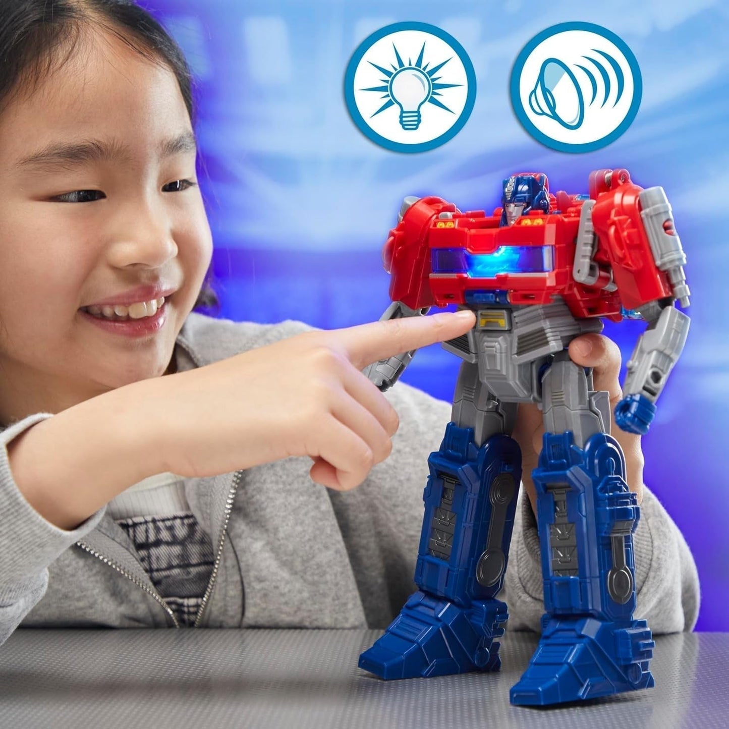 Transformers One Power Flip Optimus Prime (Orion Pax) interactief beeldje Actiefiguren Naty Shop