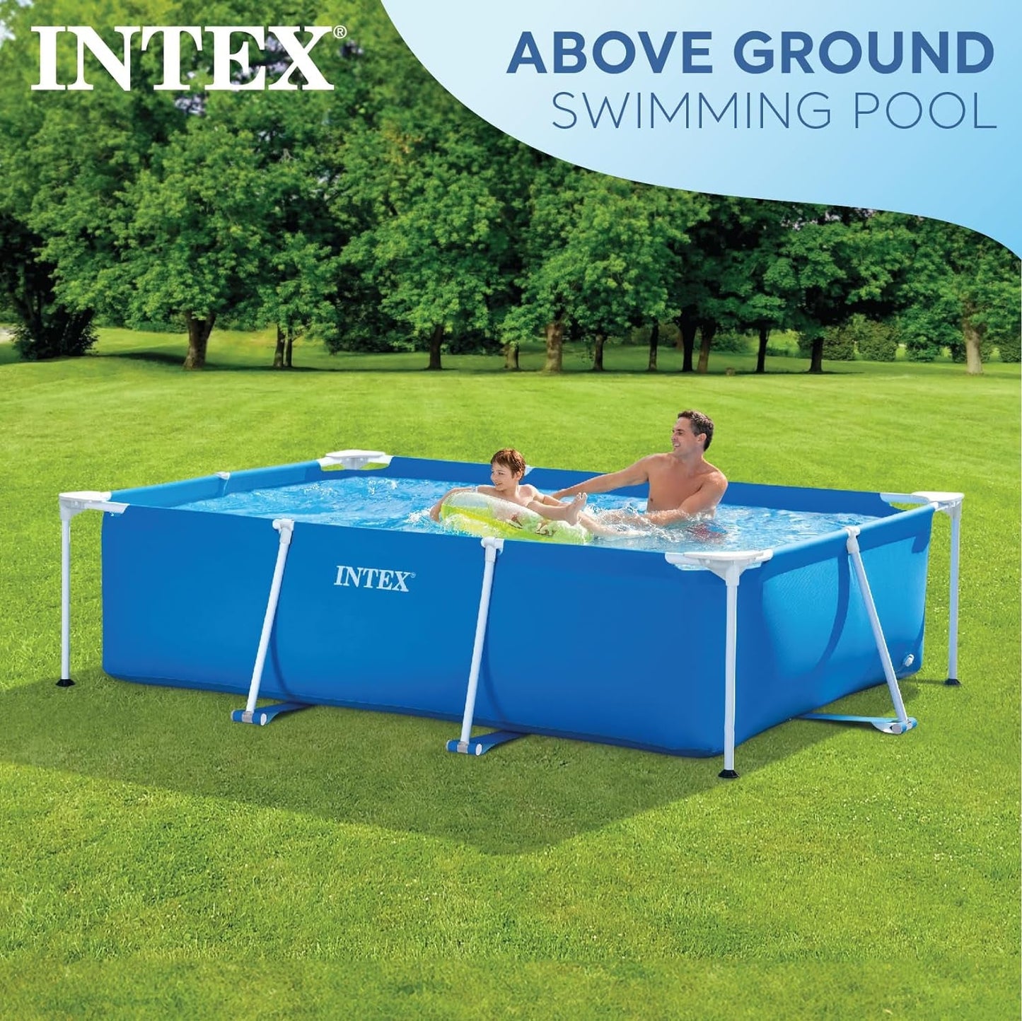 Intex 28271NP - Rechthoekig bovengronds zwembad met frame, 2282 l, staal en PVC, blauw, 260x160x65 cm