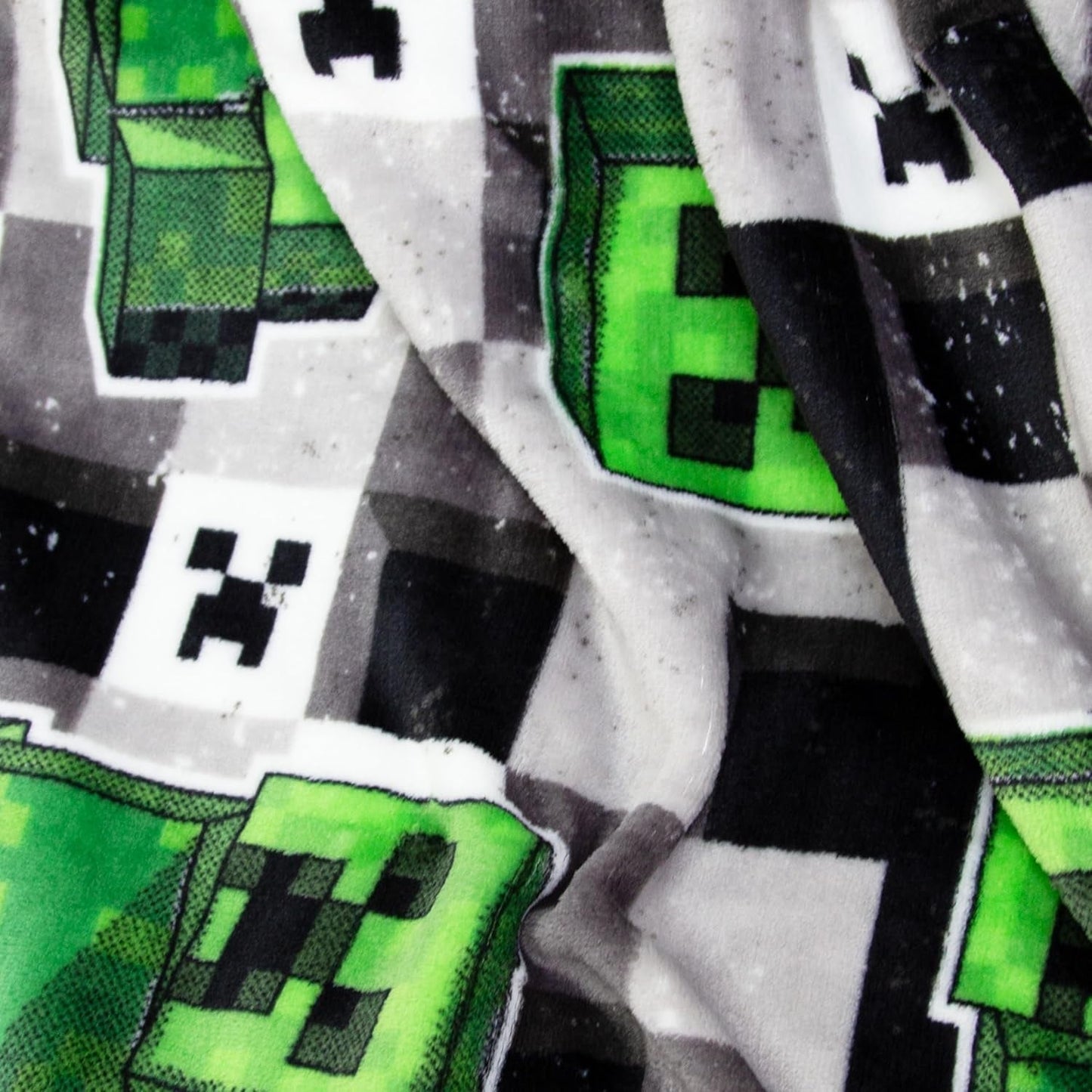 Character World Minecraft officiële fleecedeken | Krabbelontwerp Omkeerbaar 2 zijden, superzachte, warme deken Bedden en dekens Besuche den Character World-Store