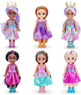 Verzamelbare prinsessenmodepoppen, prinsessenaankleedpoppen (6-pack)