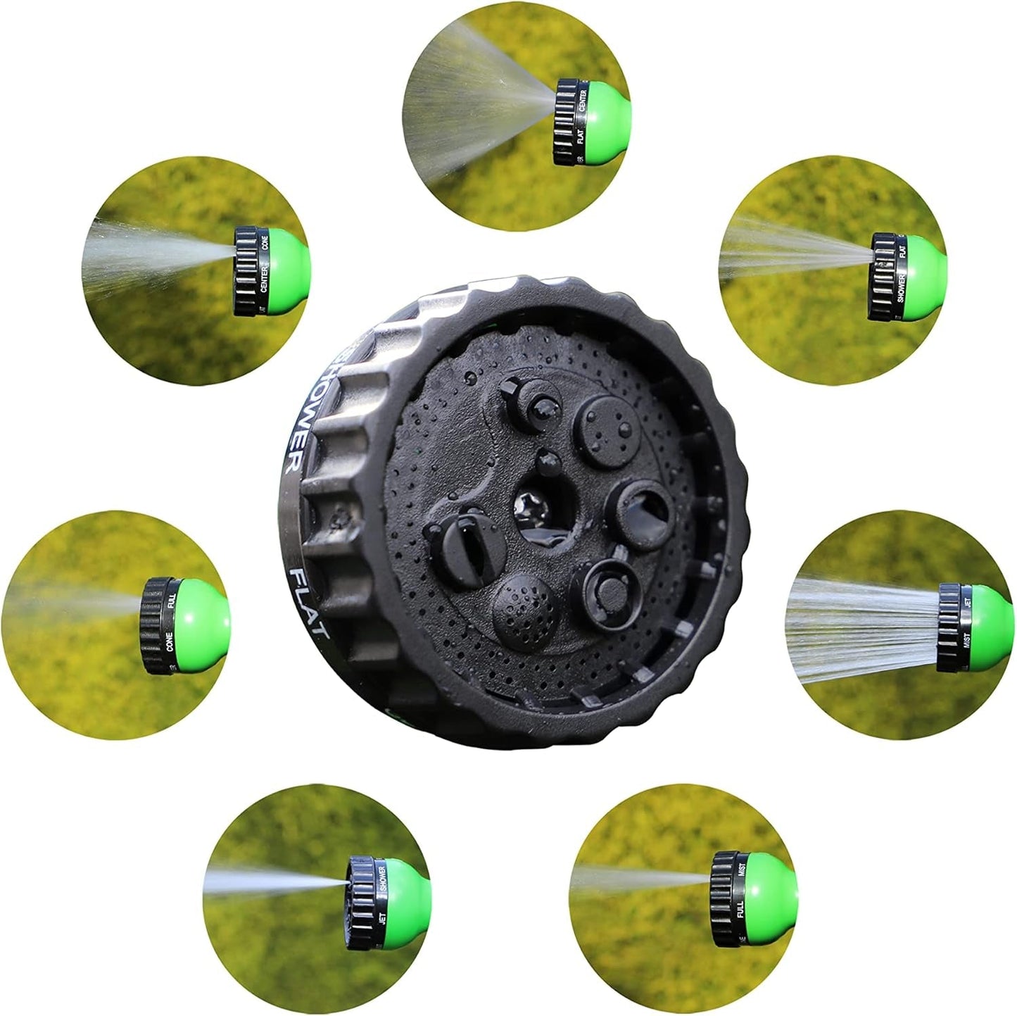 BGS doe-het-zelf 70903 | Waterslang | Textiel | Flexibel | met tuindouche met 7 functies | 3-10 meter