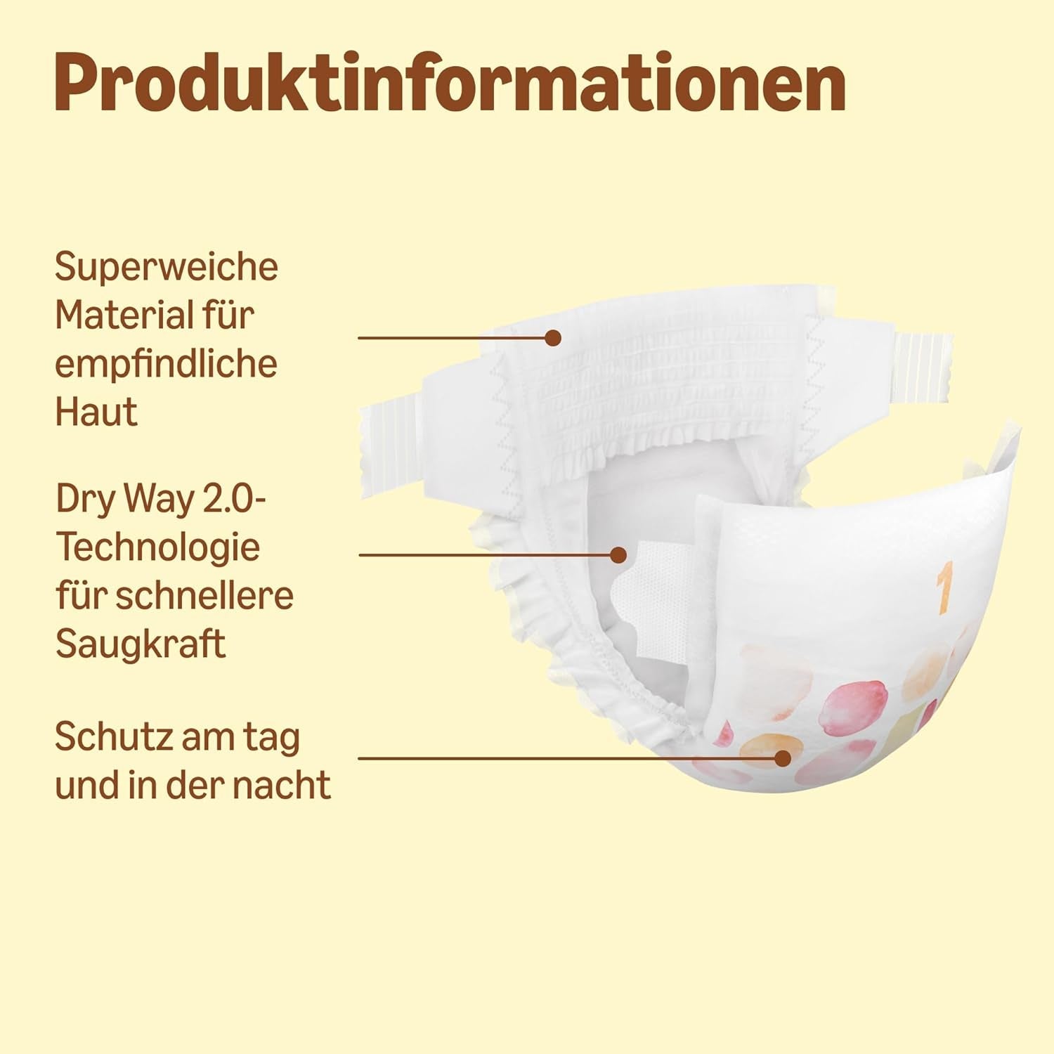 Amazon Ultra Dry-luiers, maat 1 (2-5 kg) - maanddoos, wit, 96 stuks (2 verpakkingen van 48) (voorheen merk Mama Bear, identiek product)