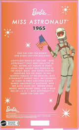 Mattel Barbie Miss Astronaut verzamelpop met zilveren pak, ruimtelaarzen en helmaccessoire, vintage reproductie van origineel uit 1965, JBJ48 Naty Shop-poppen